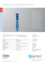 Metrel MD 106 Non Contact Voltage Detector Ang TN Details